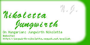 nikoletta jungwirth business card